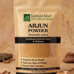 Arjun Powder - 100 g Pure Single Herb Jadibuti Powder Online | JadibutiMart